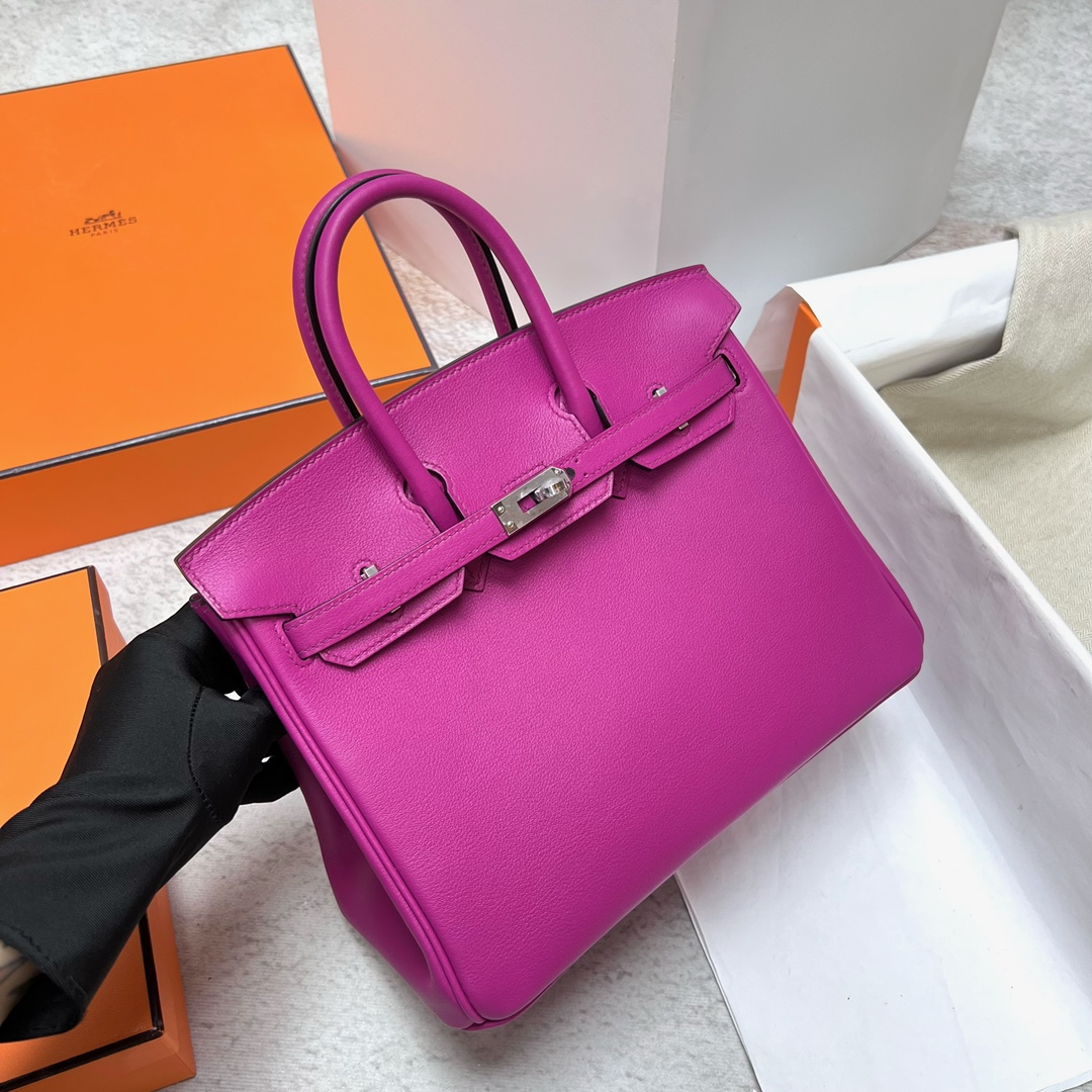 에르메스 버킨백25 로즈퍼플 은장 토고가죽